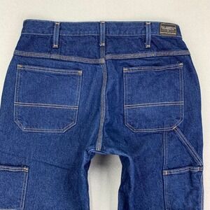 All American Carpenter Jeans Mens 33x30 Dark Wash Denim‎ Workwear USA Retro Y2K